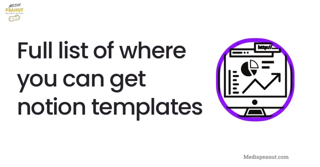 1 Full list of where you can get notion templates