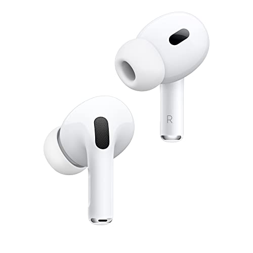 Apple AirPods Pro (2nd Generation) Wireless Earbuds, Up to 2X More Active Noise Cancelling, Adaptive Transparency, Personalized Spatial Audio, MagSafe Charging Case, Bluetooth Headphones for iPhone											