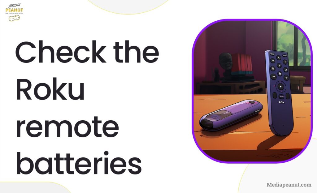 3 Check the Roku remote batteries