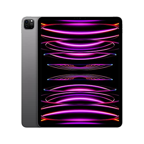 Apple iPad Pro 12.9-inch (6th Generation): with M2 chip, Liquid Retina XDR Display, 128GB, Wi-Fi 6E, 12MP front/12MP and 10MP Back Cameras, Face ID, All-Day Battery Life – Space Gray											