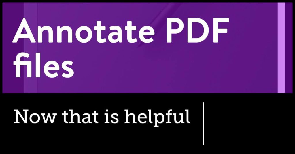 Annotate PDF files