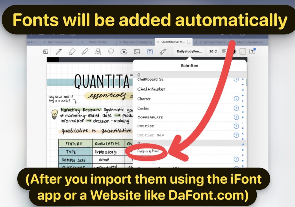 Fonts will be added automatically
