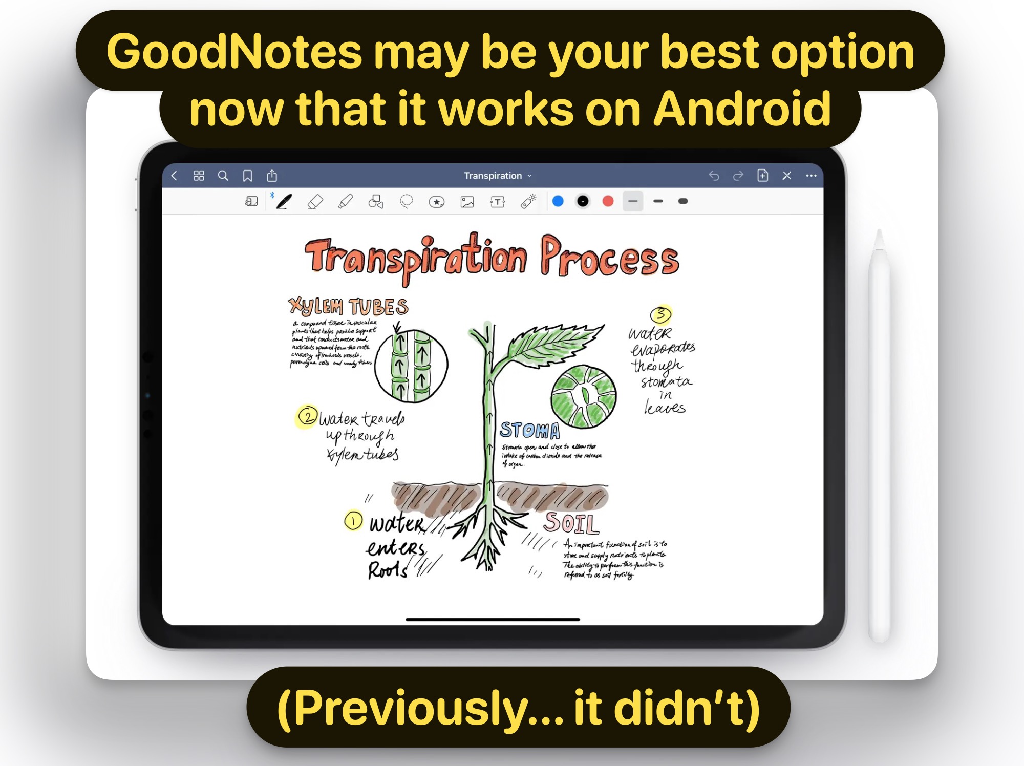 GoodNotes may be your best option now that it works on Android