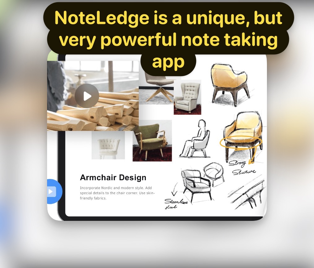NoteLedge is a unique but very powerful note taking app