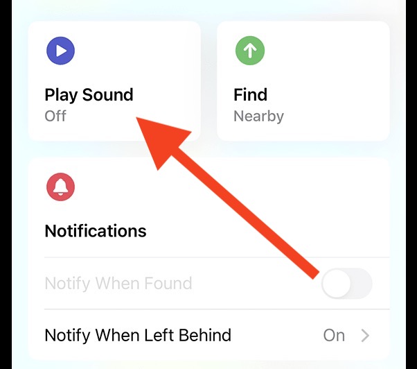 Play sound step to ping and hear where your AirPods are