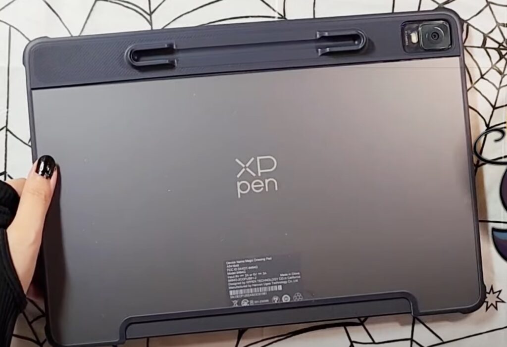 The back of the xp magic drawing pad had a pen holder