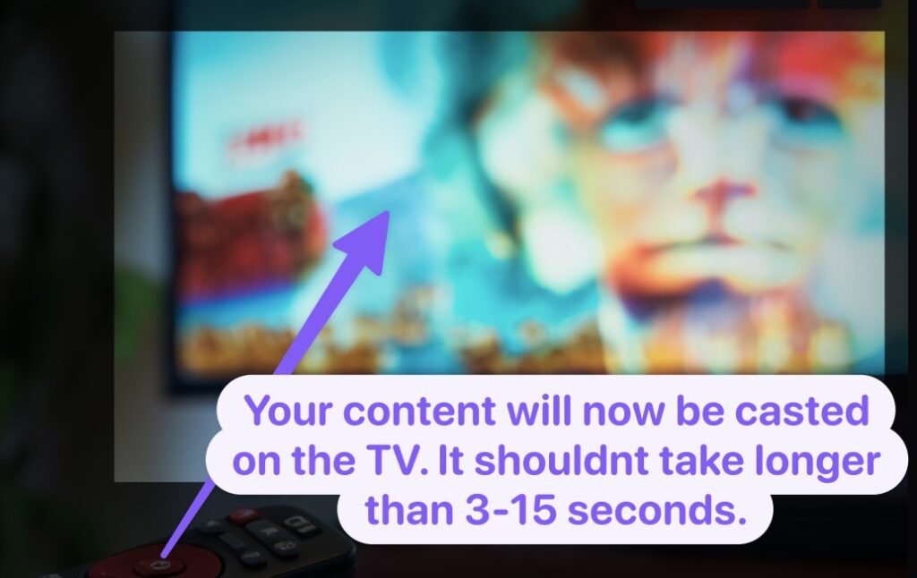 Your content will now be casted on the Roku or Roku TV