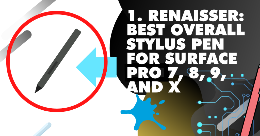 1. Renaisser Best Overall Stylus pen for Surface Pro 7 8 9 and X