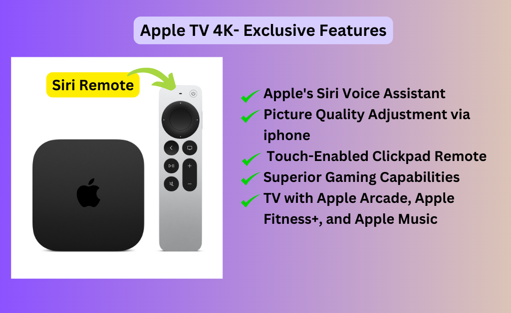 Apple TV 4K Exclusive Features
