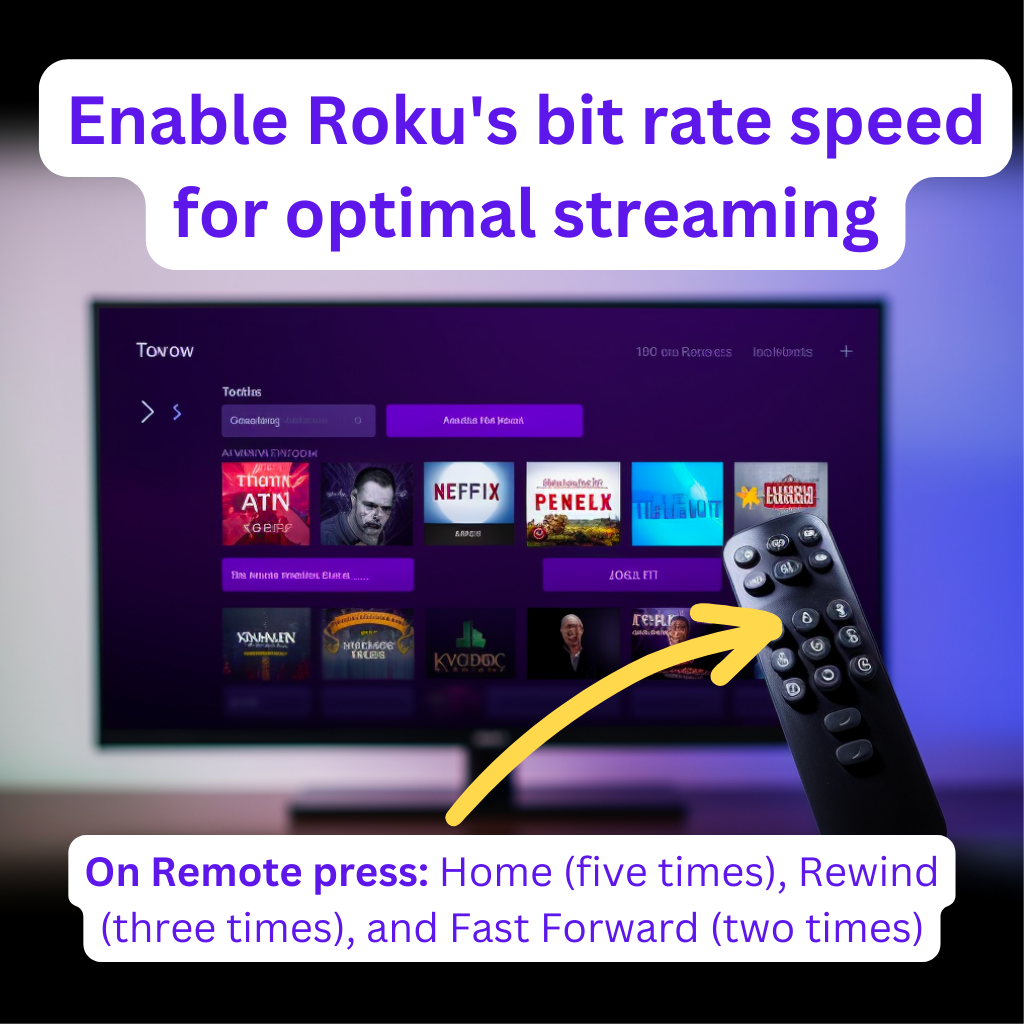 Enable Rokus bit rate speed for optimal streaming
