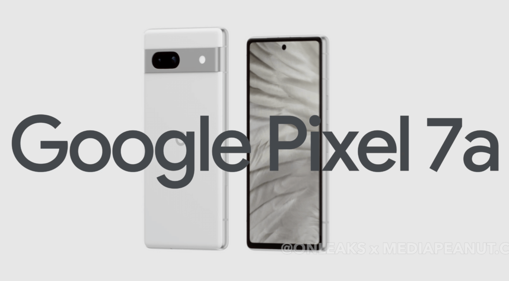 Google Pixel 7a video of two models rendered possibly 1