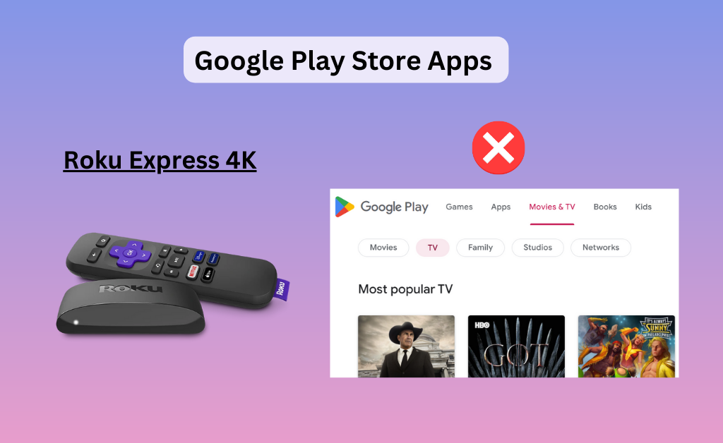 Roku Google Play Store Apps option