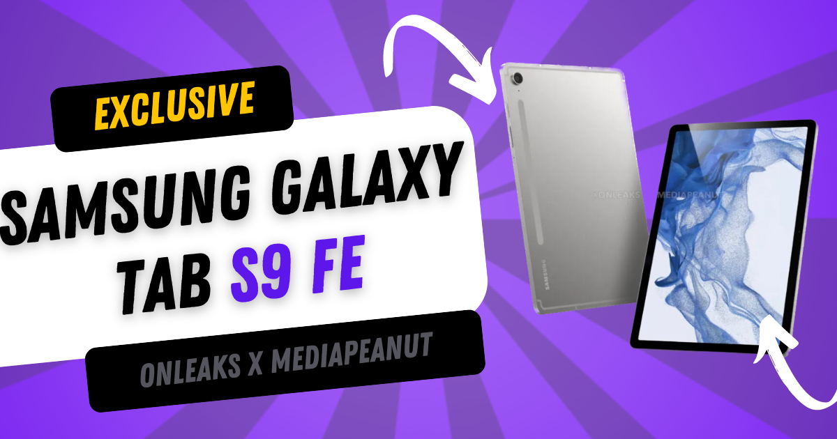 Samsung Galaxy Tab S9 FE Leaked Design + Video (Tablet Renders)