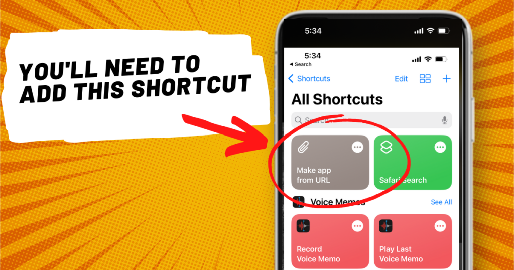 Step 1 Launch the official Shortcuts App on iPhone 2