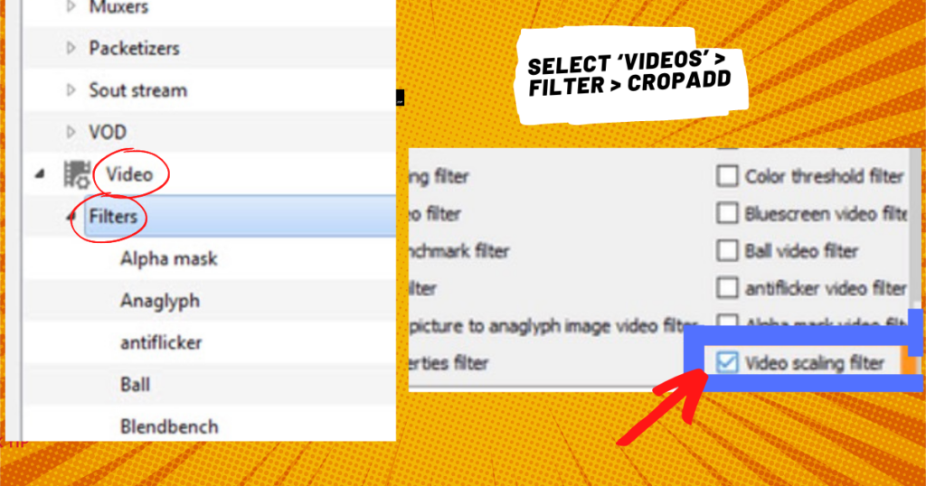 Step 3. Select ‘Videos Filter CropAdd to prepare the saved crop file