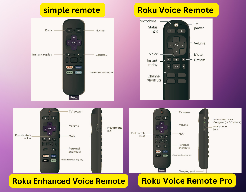 Types of Roku remote