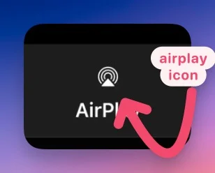 Air play icon for Roku on iPhone