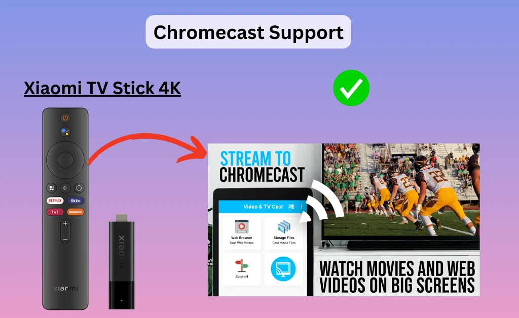 Android tv Chromecast support option