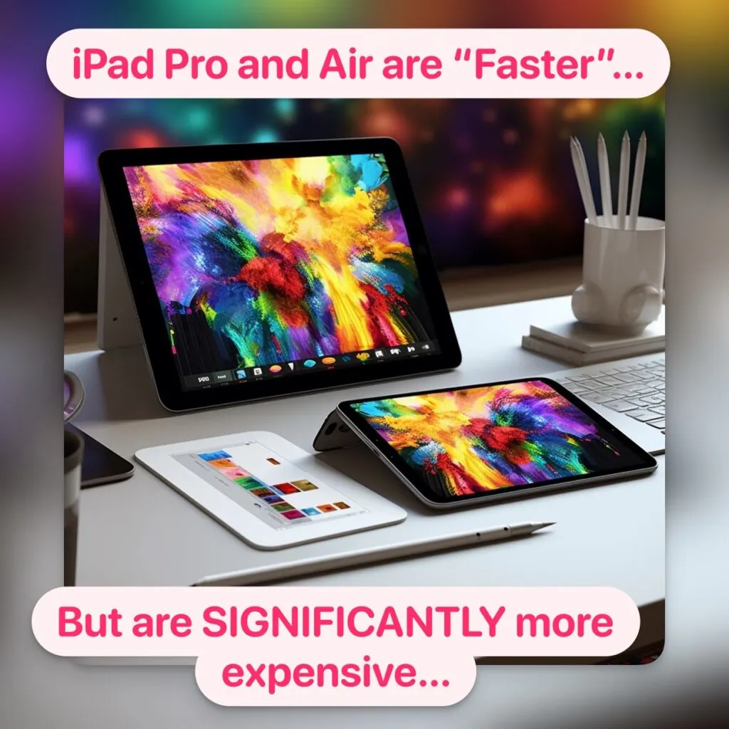 iPad Pro and Air are Faster but more expensive for artists 1