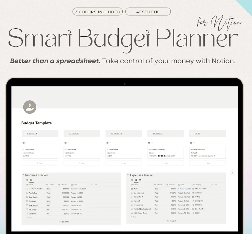 Notion Template For Finances