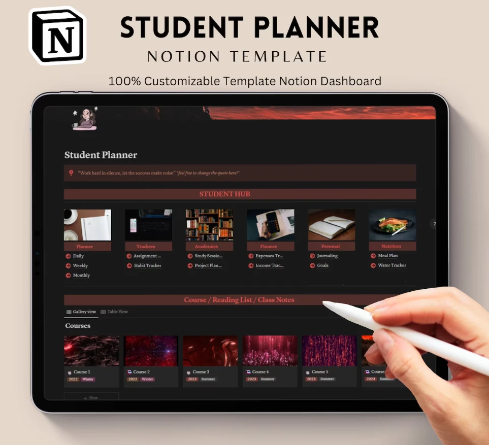 Notion Template For Student