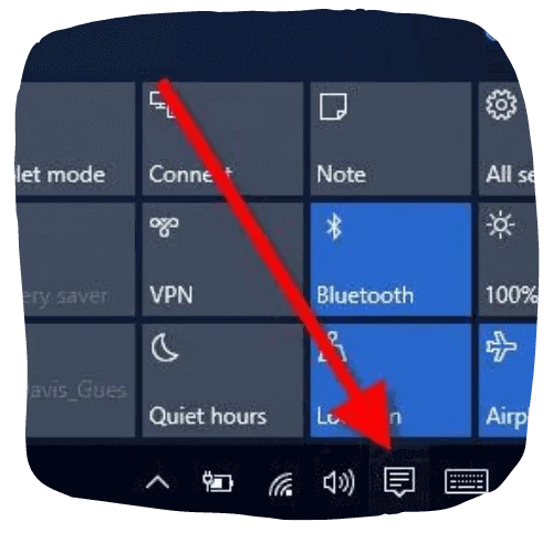 photo of windows connect button to screen mirror VLC to Roku