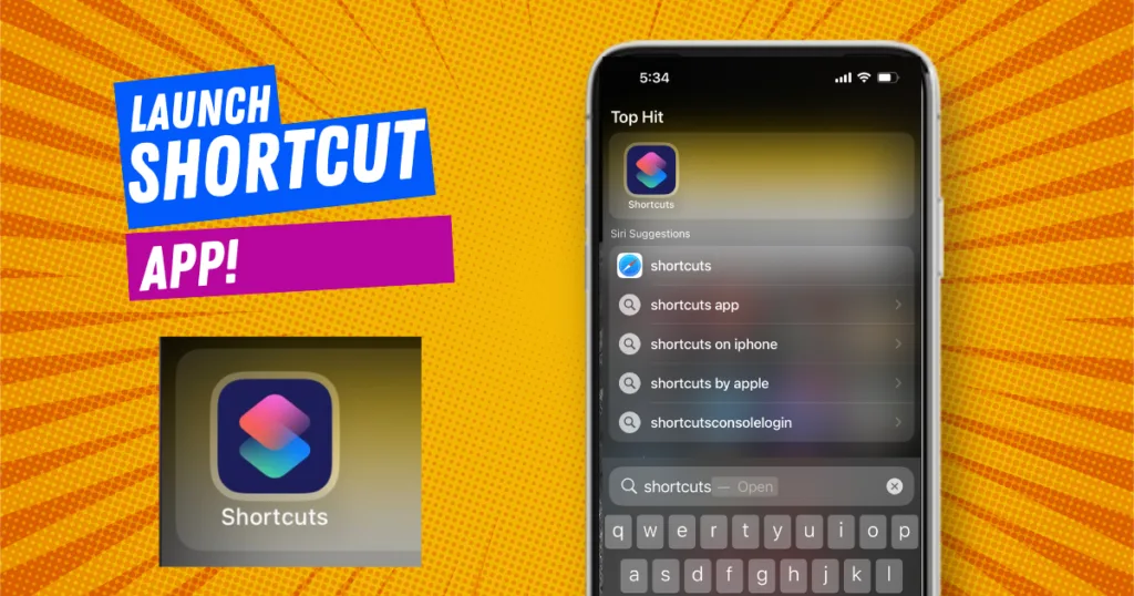 Step 1 Launch the official Shortcuts App on iPhone