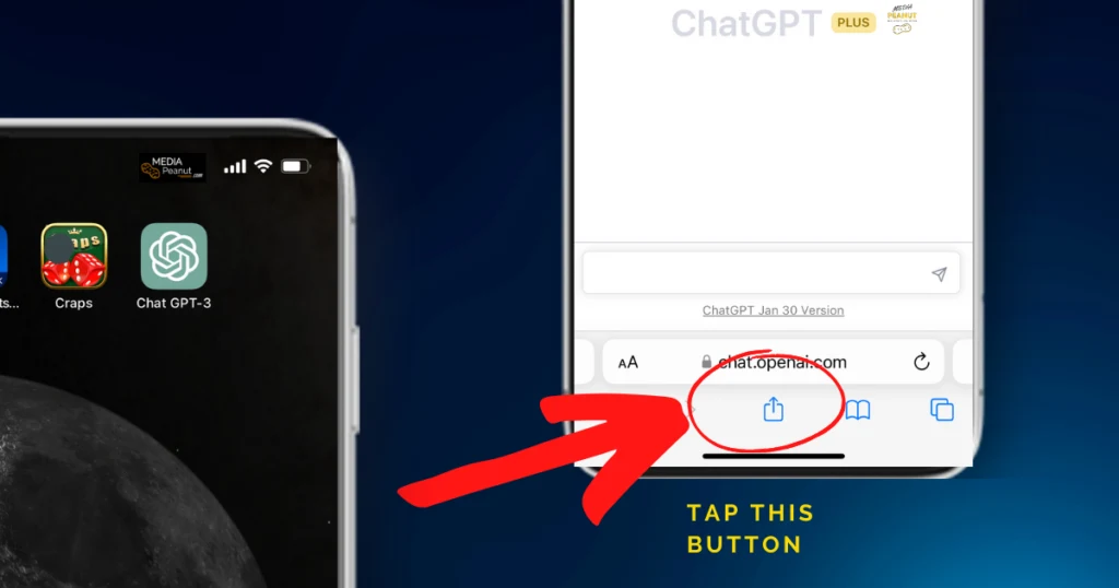 step 1 quickest way Add chat gpt3 app to iphone