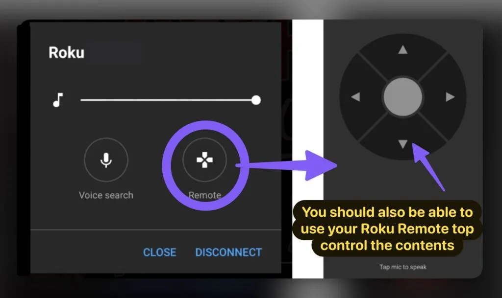 Using Android as a Roku Remote is optional