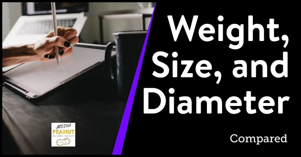 Weight Size and Diameter between the apple pencil 1 vs 2